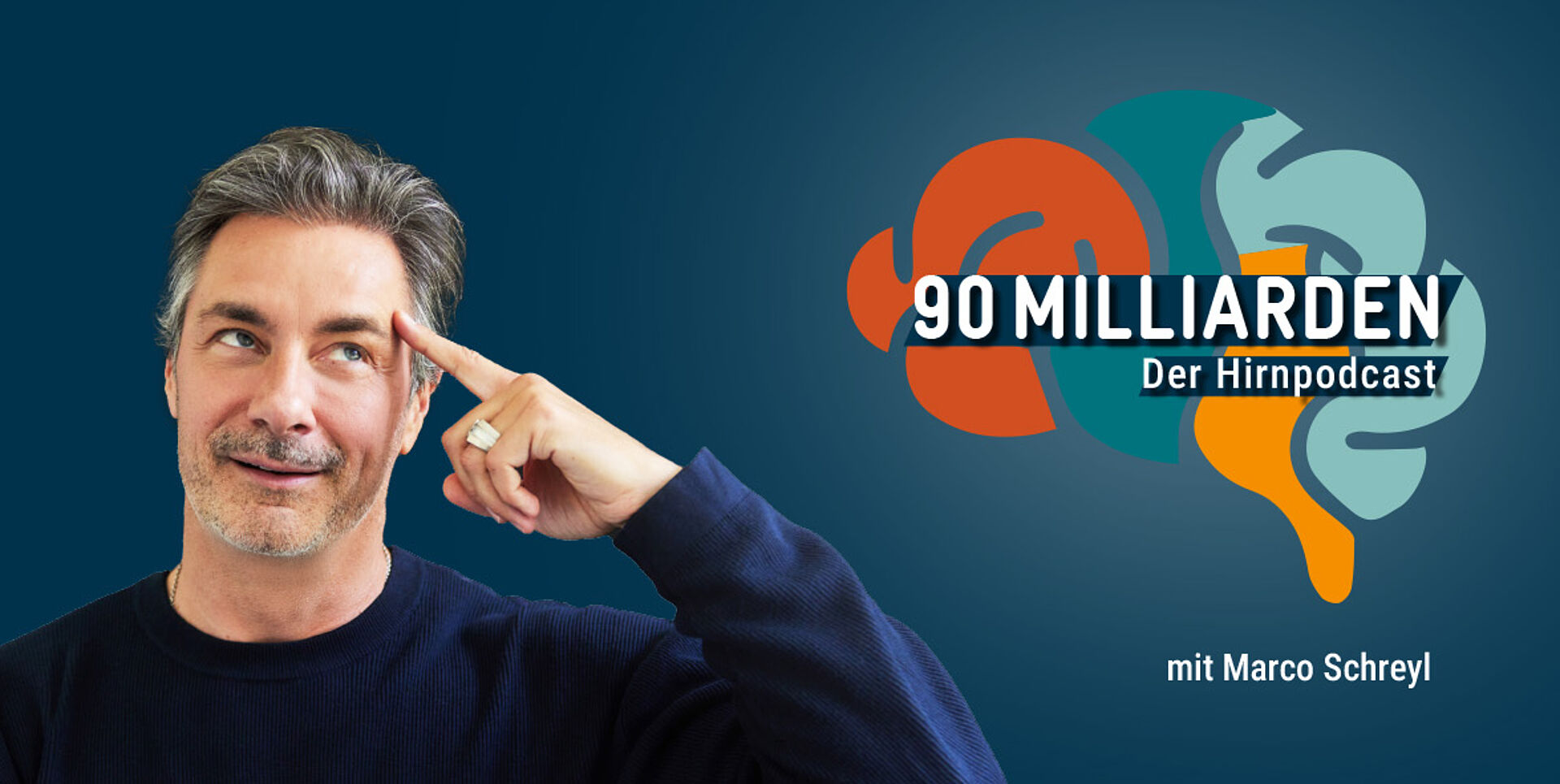 Header zeigt das Cover vom Podcast "90 Milliarden" 