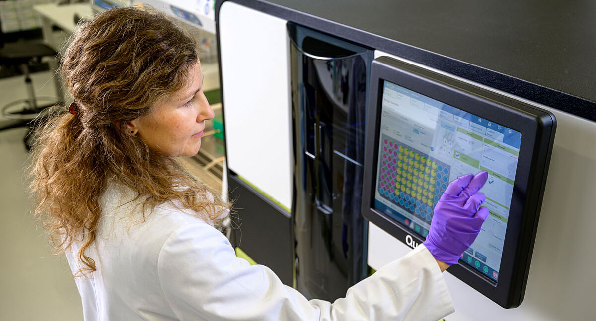 View into a research lab.