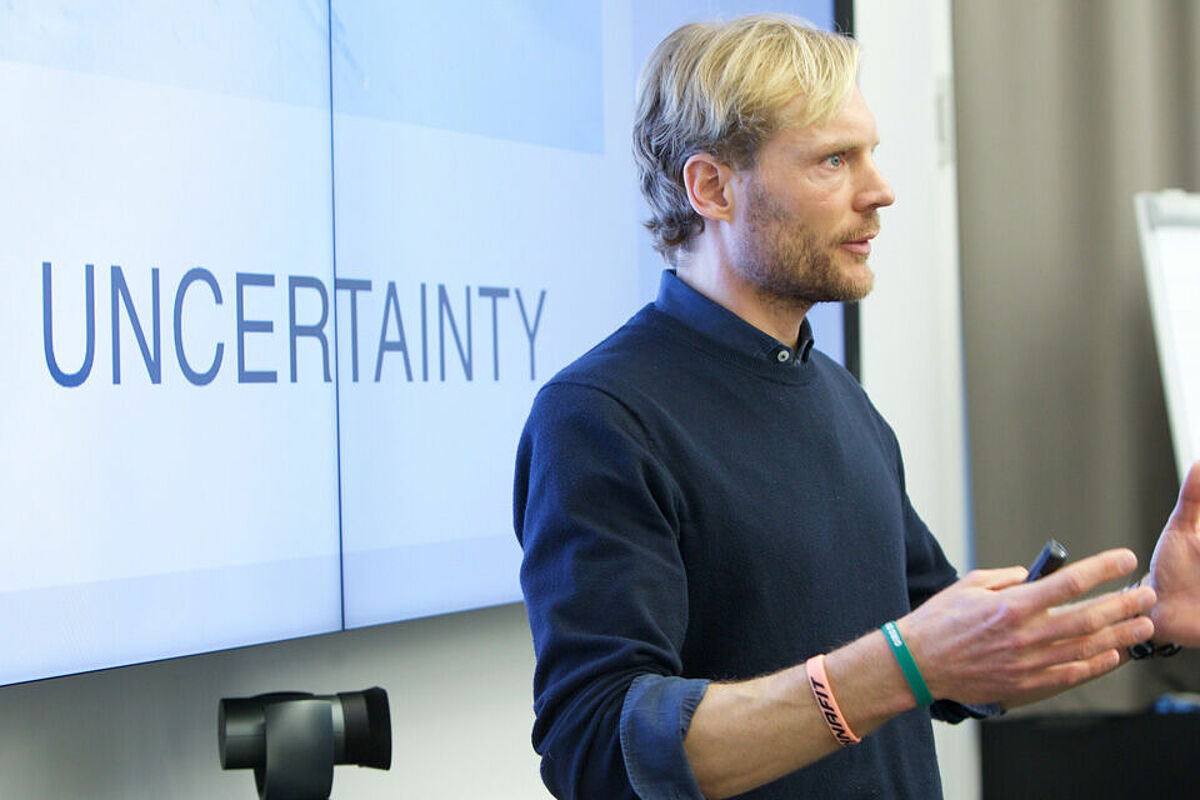 Benedikt Böhm during his lecture