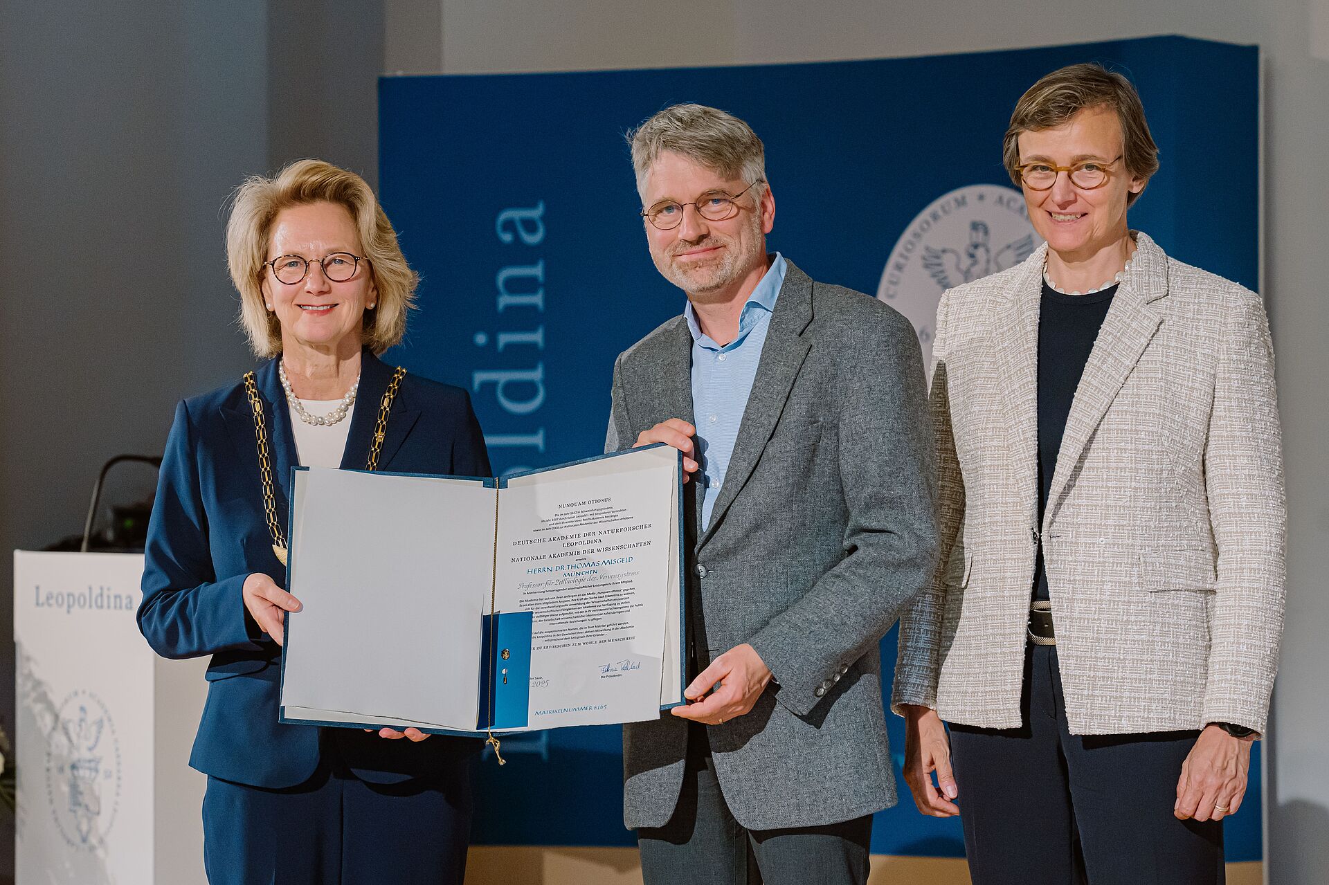 Überreichung der Leopoldina-Mitgliedsurkunde an Prof. Thomas Misgeld